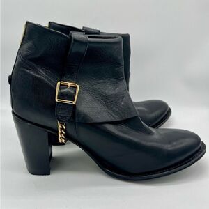Sendra Sarina Heeled Boots with Buckle and Chain Size 10